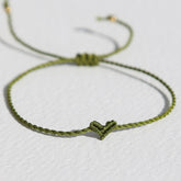 Armband klein hart olijf
