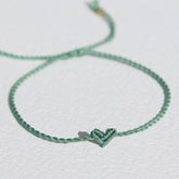 Brazalete de corazón Love Ibiza verde mar