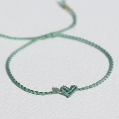 Love Ibiza heart bracelet sea green
