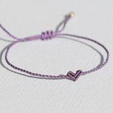 Armband klein hart violet