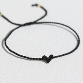 Pulsera de corazón Love Ibiza negra
