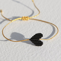 Bracelet Large heart black