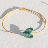 Armband groot hart sea green