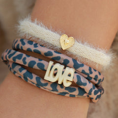 Armband Leopard love - kies je eigen kleur!