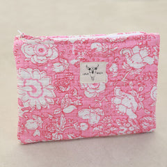 Make-up bag light pink flower