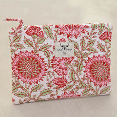 Make-up bag white flower