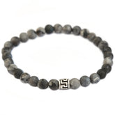 Brazalete de piedra gris para hombre