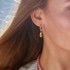 Calpe pink-orange earring