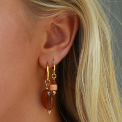 Goldene Ohrringe pastille turtoise