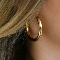Gold hoops medium