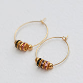 Gouden hoops 3 colors strass