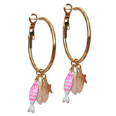 Peach pink earrings