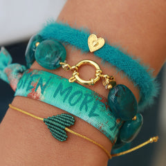 Pulsera de pastilla de esmeralda