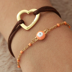 Armband greek eye orange