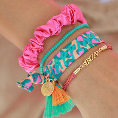 Brazalete Ibiza rosa coral