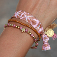 Moraira Stern armband mit Rosen stein