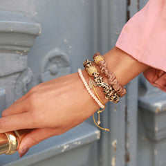 Scrunchie set rhinestone leopard