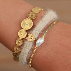 Pulsera Miyuki perla verde