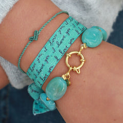 Pulsera pastilla turquesa