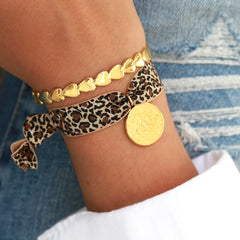 Golden bangle hearts