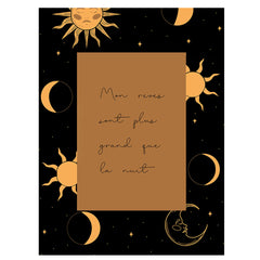 Postcard Mon reves sont plus grand que la nuit