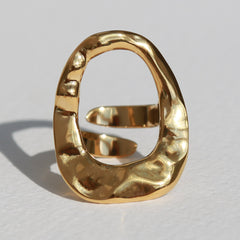 Organic statement gold ring