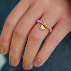 Ring facet heart rose