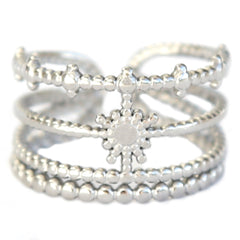 Silver ring sun