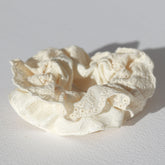 Scrunchie embroidery satin cream
