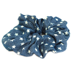 Scrunchie Jeans Sterne Denim dunkel