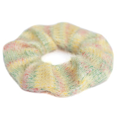 Scrunchie gestrickt gelb meliert
