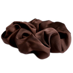 Satin scrunchie brown
