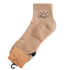 Chaussettes ras du cou soleil taupe