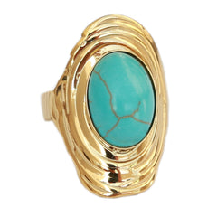 Statement ring turquoise goddess