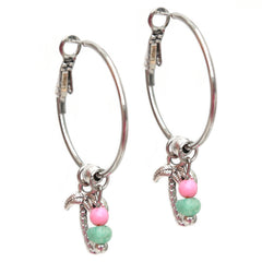 Silber Creolen Palme Sommer