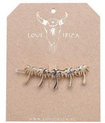 Barrette dorée palmiers