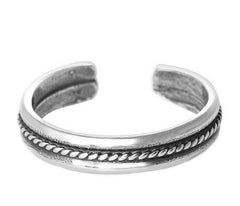 Anillo de pie cadena (plata auténtica)