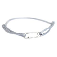 Safety pin armbandje silver
