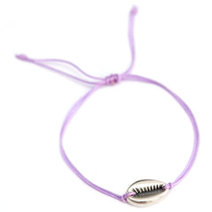 Brazalete concha plata lila