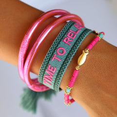 Geweven armband time to relax