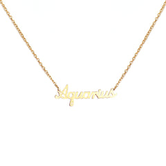 Gold necklace aquarius