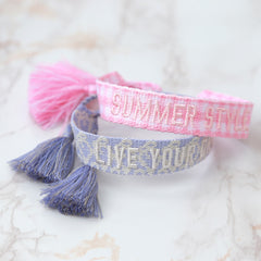 Geweven armband live your dream