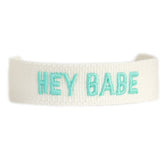 Pulsera tejida hey babe turquesa