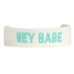 Pulsera tejida hey babe turquesa