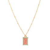 Gouden ketting moon story coral