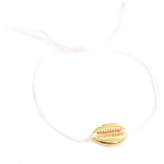 Armband white gold shell