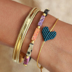Brazalete de oro con doble punto