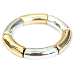 Brazalete pluma oro plata