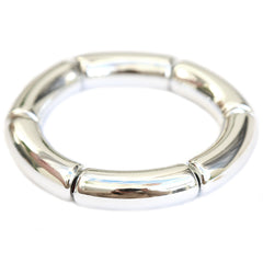 Brazalete de plata estilo penne