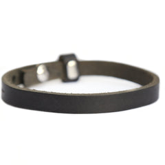 Indian tribe armband black (echt leder)